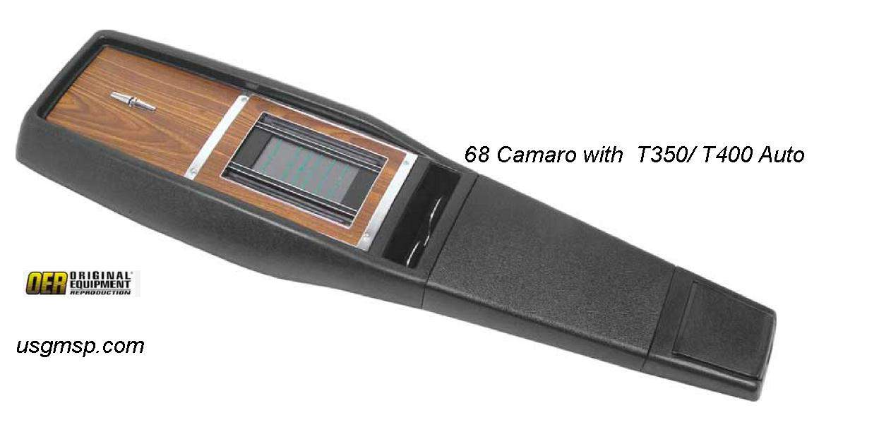 Console Assembled: 68 Camaro Auto TH w/o gauges.